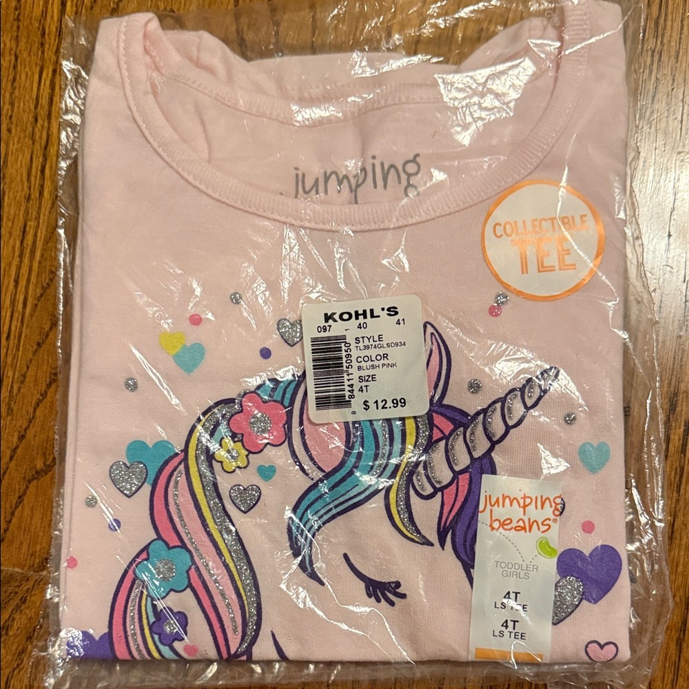 Jumping Beans Pastel Unicorn Tee